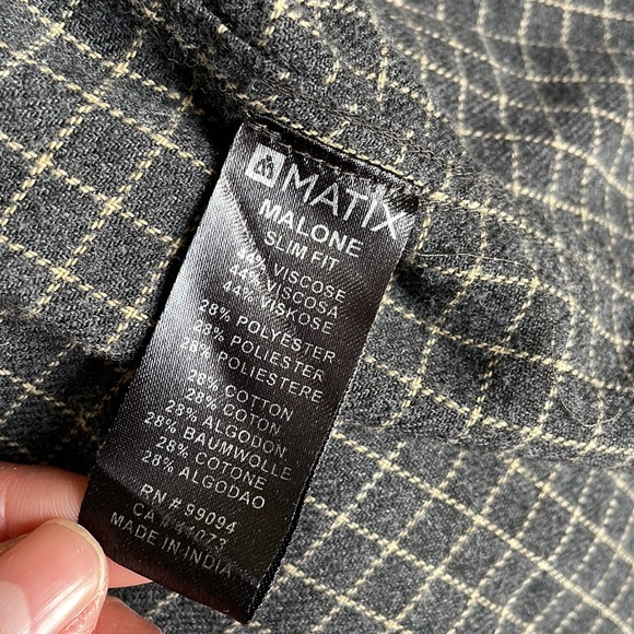 MATIX checker vintage button down shirt - Picture 6 of 6